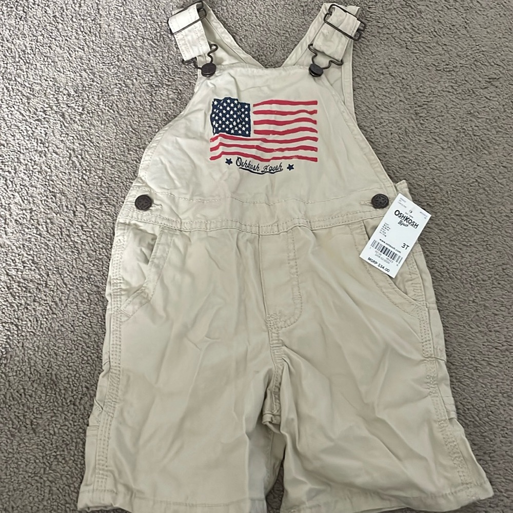 Oshkosh American boys overalls NWT size 3t